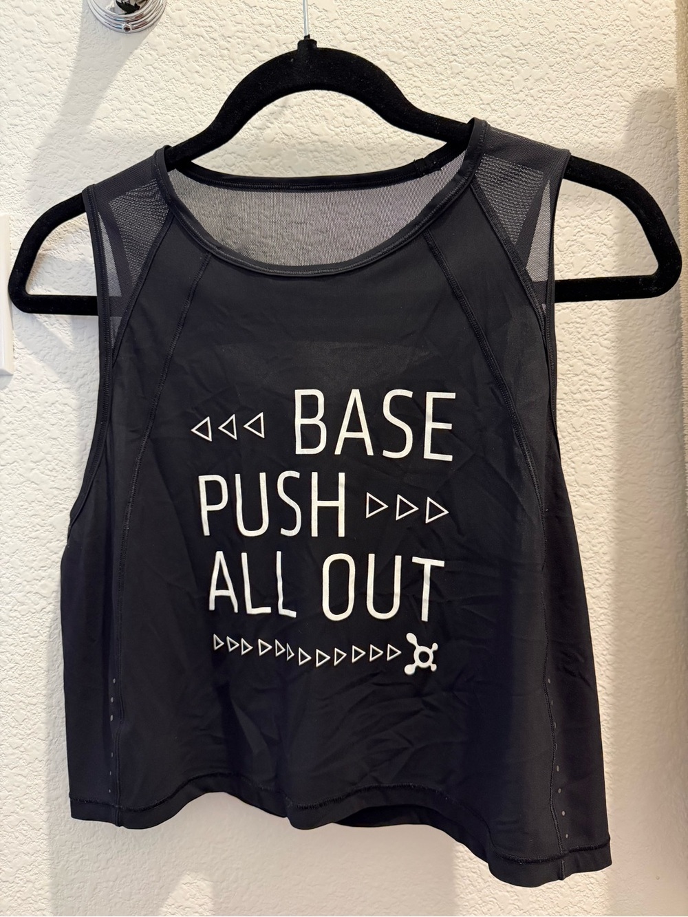 lululemon athletica Black Graphic Workout Tank - BASE PUSH ALL OUT